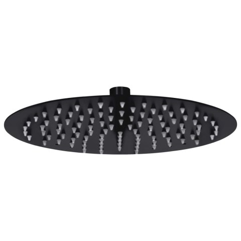 Słuchawka prysznicowa ze stali, 25 cm, okrągła, czarna Słuchawka prysznicowa ze stali, 25 cm, okrągła, czarna