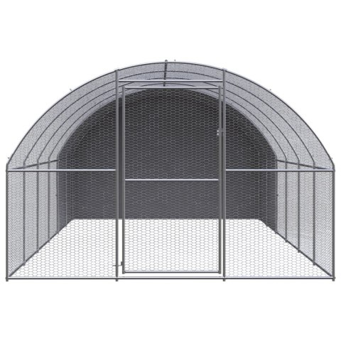 Klatka zewnętrzna dla kurcząt, 3x6x2 m, stal galwanizowana Klatka zewnętrzna dla kurcząt, 3x6x2 m, stal galwanizowana
