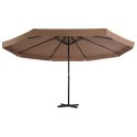 VidaXL Parasol ogrodowy na słupku aluminiowym, 500 cm, taupe