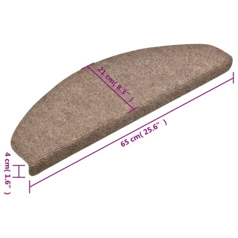 Samoprzylepne nakładki na schody, 10 szt., kremowe, 65x21x4 cm Samoprzylepne nakładki na schody, 10 szt., kremowe, 65x21x4 cm