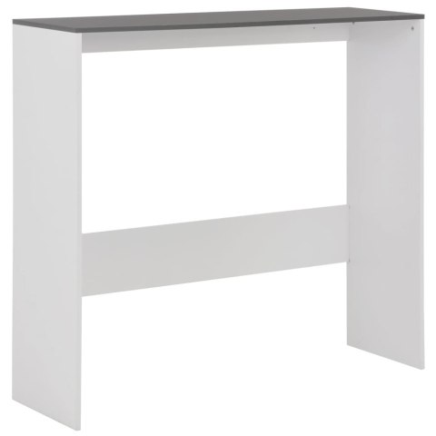 Stół barowy z 2 blatami, biało-szary, 130 x 40 x 120 cm Stół barowy z 2 blatami, biało-szary, 130 x 40 x 120 cm