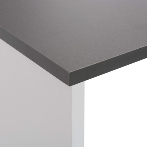 Stół barowy z 2 blatami, biało-szary, 130 x 40 x 120 cm Stół barowy z 2 blatami, biało-szary, 130 x 40 x 120 cm