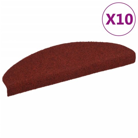 Samoprzylepne nakładki na schody, 10 szt., czerwone, 65x21x4 cm Samoprzylepne nakładki na schody, 10 szt., czerwone, 65x21x4 cm