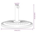 VidaXL Podstawa do parasola, do słupków Ø38/48 mm, 12 kg, okrągła