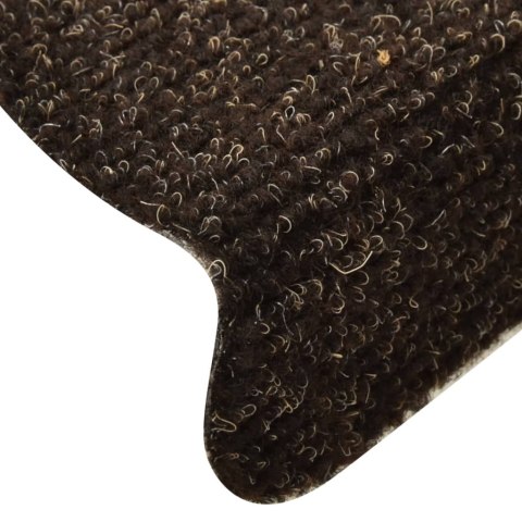 Samoprzylepne nakładki na schody, 15szt., ciemny brąz, 56x17x3cm Samoprzylepne nakładki na schody, 15szt., ciemny brąz, 56x17x3cm
