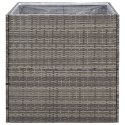 VidaXL Donica ogrodowa, szara, 80x80x80 cm, rattan PE