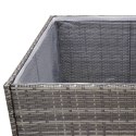 VidaXL Donica ogrodowa, szara, 80x80x80 cm, rattan PE