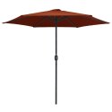 VidaXL Parasol ogrodowy na słupku aluminiowym, 270x246 cm, terrakota