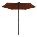 VidaXL Parasol ogrodowy na słupku aluminiowym, 270x246 cm, terrakota