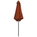 VidaXL Parasol ogrodowy na słupku aluminiowym, 270x246 cm, terrakota