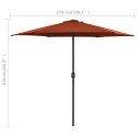 VidaXL Parasol ogrodowy na słupku aluminiowym, 270x246 cm, terrakota