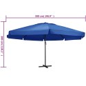 VidaXL Parasol ogrodowy na słupku aluminiowym, 500 cm, lazurowy