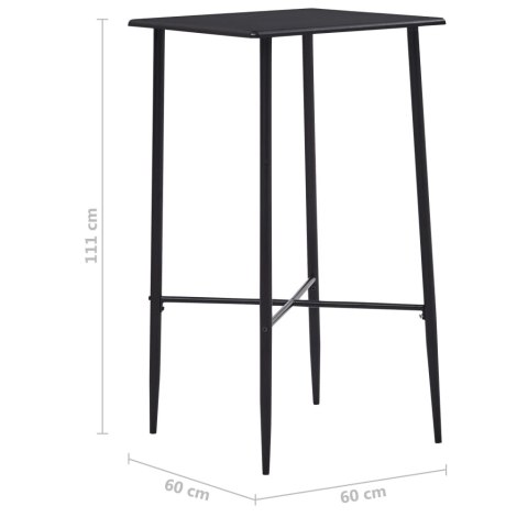 Stolik barowy, czarny, 60 x 60 x 111 cm, MDF Stolik barowy, czarny, 60 x 60 x 111 cm, MDF
