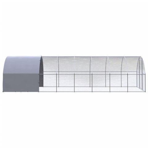 Klatka zewnętrzna dla kurcząt, 3x8x2 m, stal galwanizowana Klatka zewnętrzna dla kurcząt, 3x8x2 m, stal galwanizowana