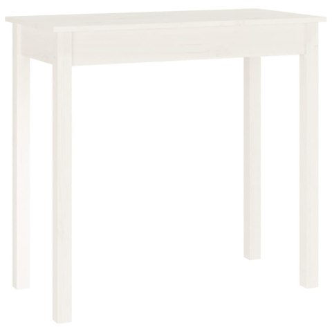 Stolik konsolowy, biały, 80x40x75 cm, lite drewno sosnowe Stolik konsolowy, biały, 80x40x75 cm, lite drewno sosnowe