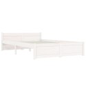VidaXL Rama łóżka, biała, lite drewno, 120 x 200 cm