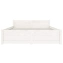 VidaXL Rama łóżka, biała, lite drewno, 120 x 200 cm