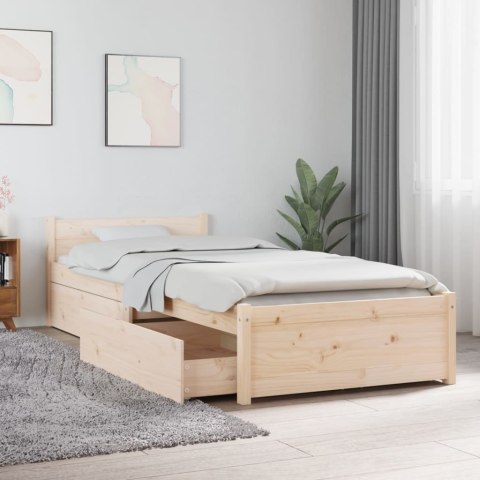 VidaXL Rama łóżka z szufladami, 75x190 cm