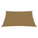 VidaXL Żagiel przeciwsłoneczny, 160 g/m², kolor taupe, 4x4 m, HDPE