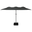 VidaXL Podwójny parasol ogrodowy z LED, antracytowy, 449x245 cm