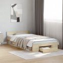 VidaXL Rama łóżka z szufladą, dąb sonoma, 100x200 cm