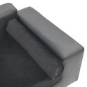 VidaXL Sofa dla psa, szara, 81x43x31 cm, plusz i sztuczna skóra