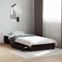 VidaXL Rama łóżka z szufladami, czarna, 90x200 cm