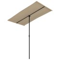 VidaXL Parasol ogrodowy na słupku aluminiowym, 180x110 cm, taupe