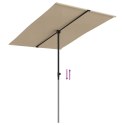 VidaXL Parasol ogrodowy na słupku aluminiowym, 2x1,5 m, taupe