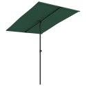 VidaXL Parasol ogrodowy na słupku aluminiowym, 2x1,5 m, zielony