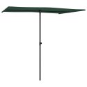 VidaXL Parasol ogrodowy na słupku aluminiowym, 2x1,5 m, zielony