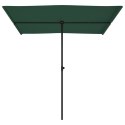 VidaXL Parasol ogrodowy na słupku aluminiowym, 2x1,5 m, zielony