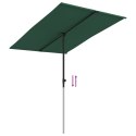 VidaXL Parasol ogrodowy na słupku aluminiowym, 2x1,5 m, zielony