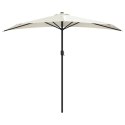 VidaXL Półparasol balkonowy na słupku z aluminium, 270x144cm, piaskowy