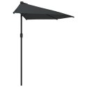 VidaXL Półparasol balkonowy na słupku z aluminium, 300x155cm, antracyt