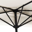 VidaXL Półparasol balkonowy na słupku z aluminium, 300x155cm, piaskowy