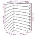 VidaXL Donica ogrodowa, 50x50x72,5 cm, impregnowane drewno sosnowe