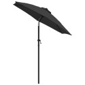 VidaXL Parasol, antracytowy, 200x224 cm, aluminium