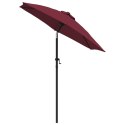 VidaXL Parasol, burgundowy, 200 x 224 cm, aluminium