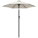 VidaXL Parasol, piaskowa biel, 200x224 cm, aluminium