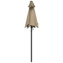 VidaXL Parasol, taupe, 200 x 224 cm, aluminium