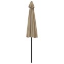 VidaXL Półparasol balkonowy na słupku z aluminium, 270x144 cm, taupe