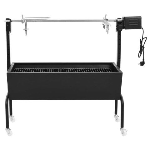 Grill elektryczny z rożnem, stal nierdzewna Grill elektryczny z rożnem, stal nierdzewna