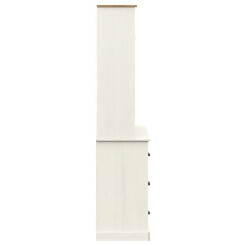 Kredens VIGO, biały, 78x40x175 cm, lite drewno sosnowe Kredens VIGO, biały, 78x40x175 cm, lite drewno sosnowe