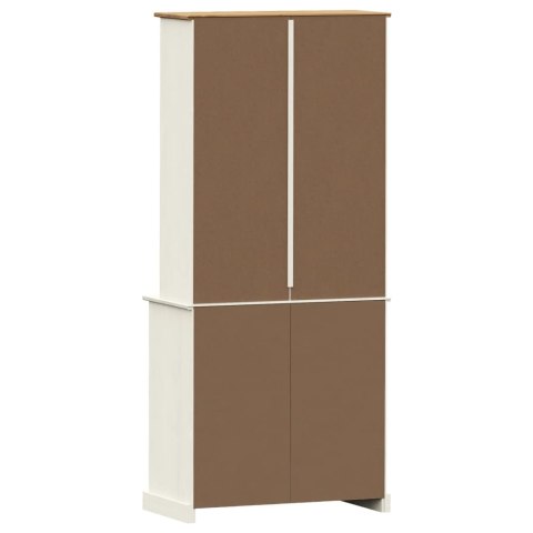 Kredens VIGO, biały, 78x40x175 cm, lite drewno sosnowe Kredens VIGO, biały, 78x40x175 cm, lite drewno sosnowe