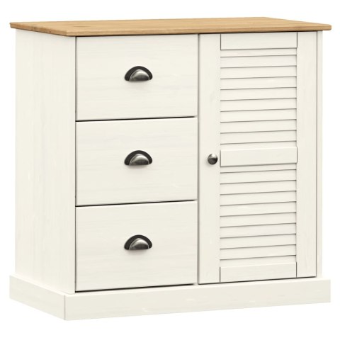 Kredens VIGO, biały, 78x40x175 cm, lite drewno sosnowe Kredens VIGO, biały, 78x40x175 cm, lite drewno sosnowe