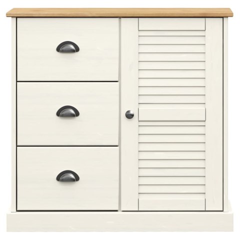 Kredens VIGO, biały, 78x40x175 cm, lite drewno sosnowe Kredens VIGO, biały, 78x40x175 cm, lite drewno sosnowe