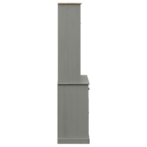 Kredens VIGO, szary, 78x40x175 cm, lite drewno sosnowe Kredens VIGO, szary, 78x40x175 cm, lite drewno sosnowe