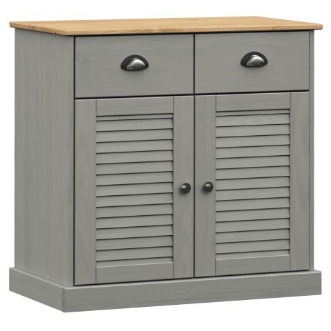 Kredens VIGO, szary, 78x40x175 cm, lite drewno sosnowe Kredens VIGO, szary, 78x40x175 cm, lite drewno sosnowe