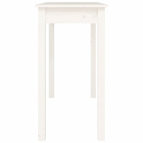Stolik konsolowy, biały, 110x40x75 cm, lite drewno sosnowe Stolik konsolowy, biały, 110x40x75 cm, lite drewno sosnowe